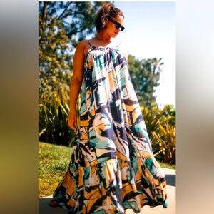 Anthropologie Multicolor Maxi Dress